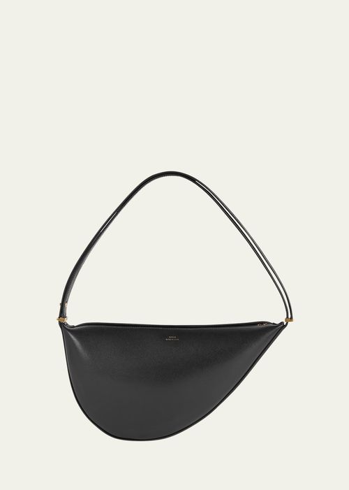 Scoop Zip Leather Shoulder Bag