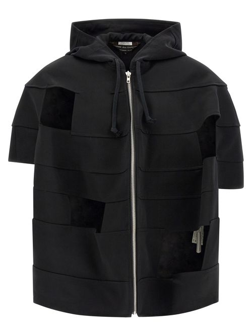 Black Solid Hood Jacket