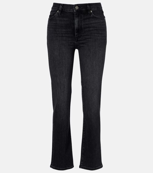 Le Sleek cropped high-rise straight jeans