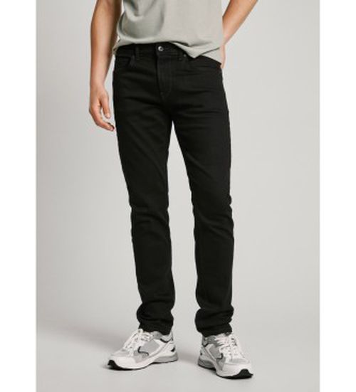 Pepe Jeans for man. PM207388XG9 Black Slim Jeans (33/34), Casual, Cotton, Denim, Sustainable