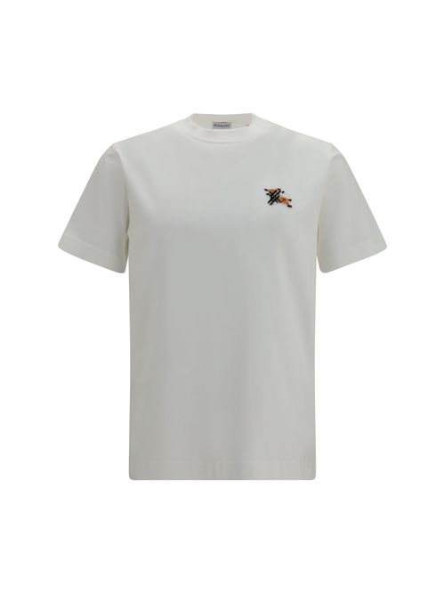 Embroidered Equestrian Knight T-Shirt — White