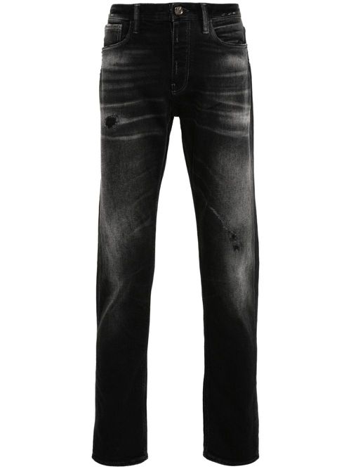 Logo-patch jeans - Black