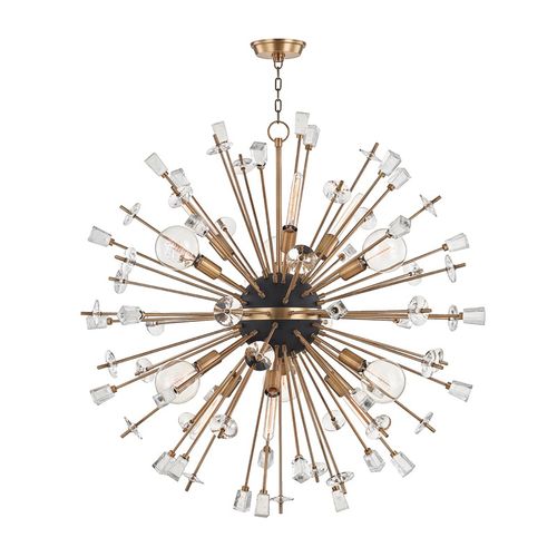 Liberty 6-Light Chandelier in Aged Bra