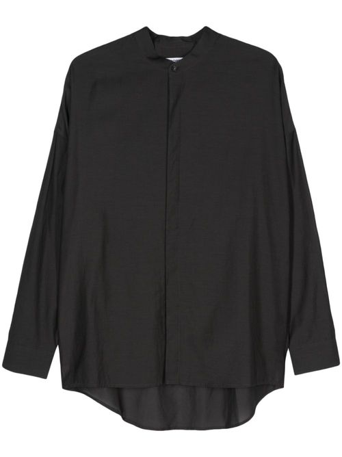 Band-collar shirt - Grey