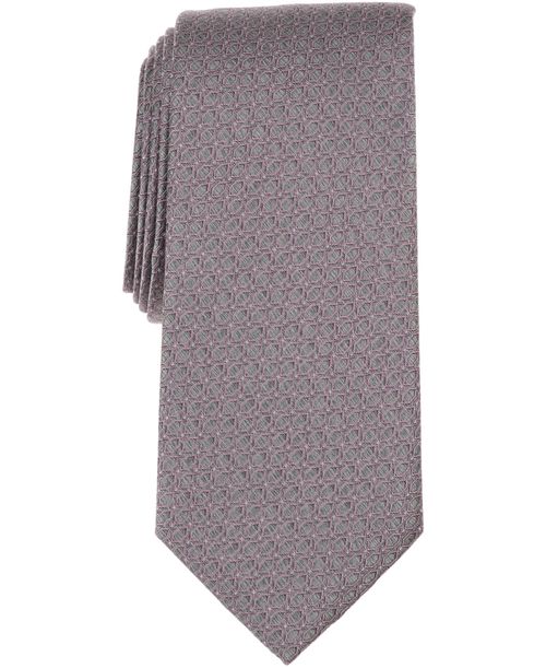 Men's Shone Geo-Pattern Tie - Pink