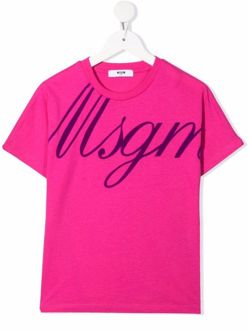 Logo-print cotton T-shirt - Pink