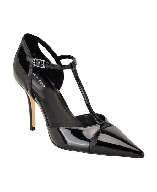 Women's Odielle T-Strap Stiletto Pumps - Black Patent