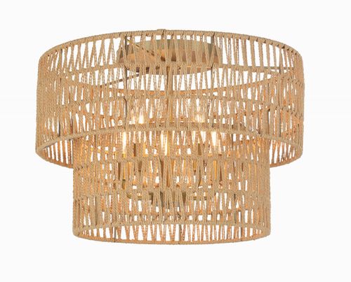 Soft Brass Flush Mount from the Bungalow Heaven Collection