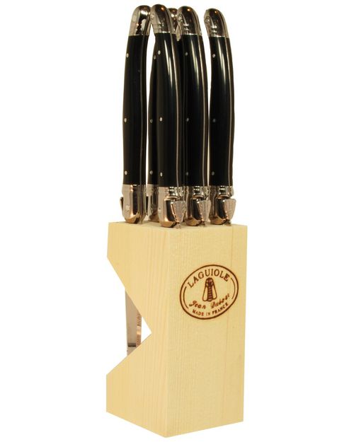 Laguiole Set of 6 Steak Knives in Block