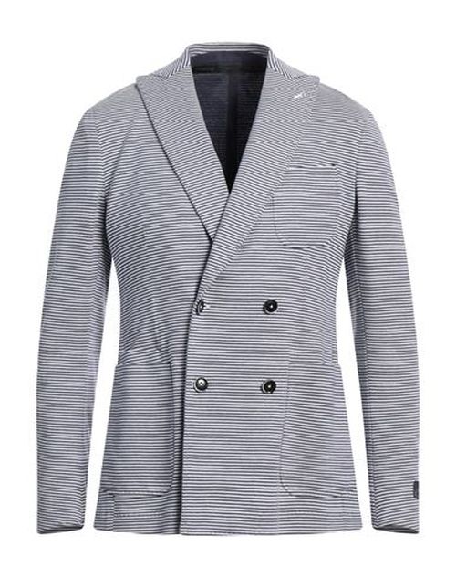 Man Blazer Blue Size 40 Cotton, Polyamide