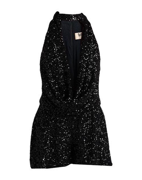 Woman Playsuit Black Size M Polyester, Elastane