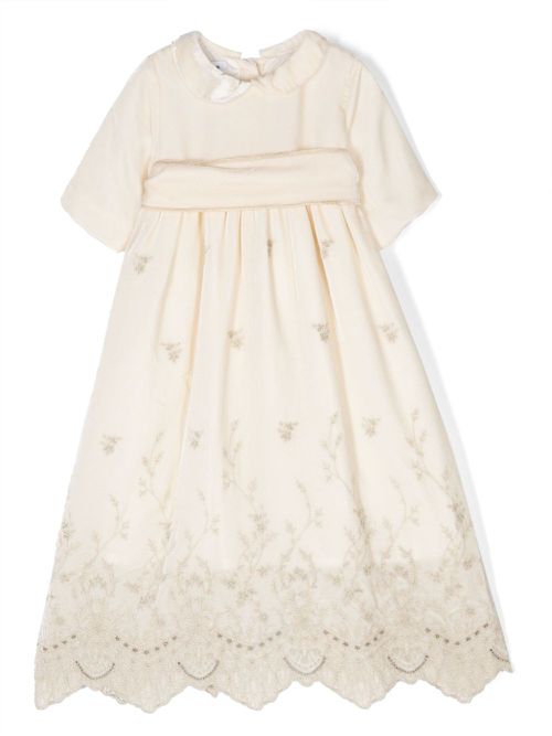 Cà Rezzonico embroidered dress - Neutrals