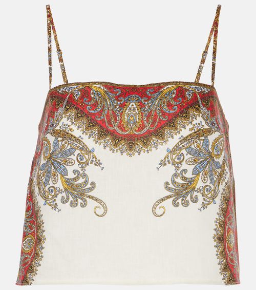 Veronica Beard Rhea printed linen shirt