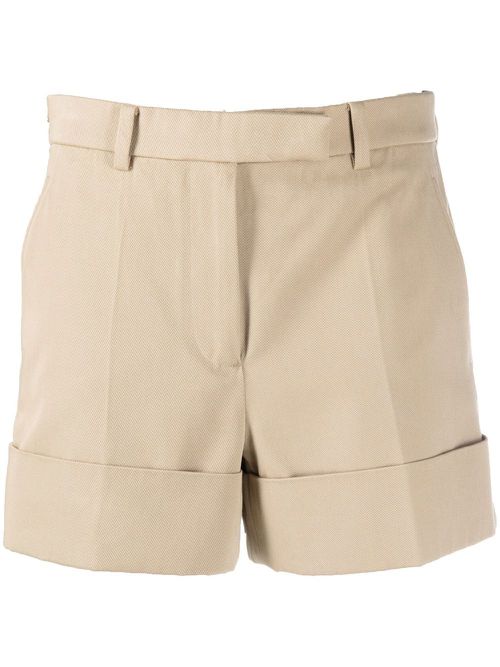 Grosgrain-loop tailored shorts - Neutrals