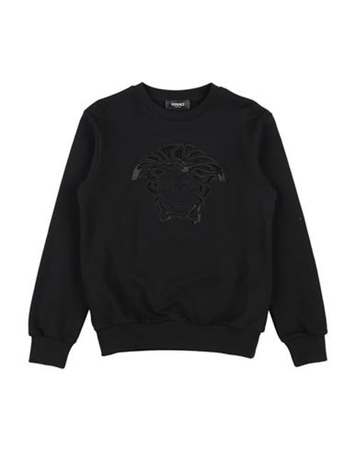 Kid Girl Sweatshirt Black Size 10 Cotton, Viscose, Polyester, Glass, Crystal