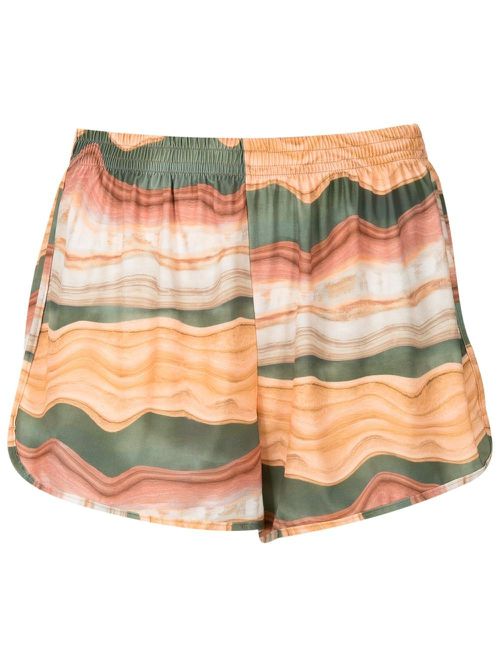 Lee printed mini shorts - Orange