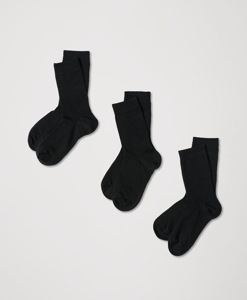Women's Black Perfect Crew Socks 3-Pack