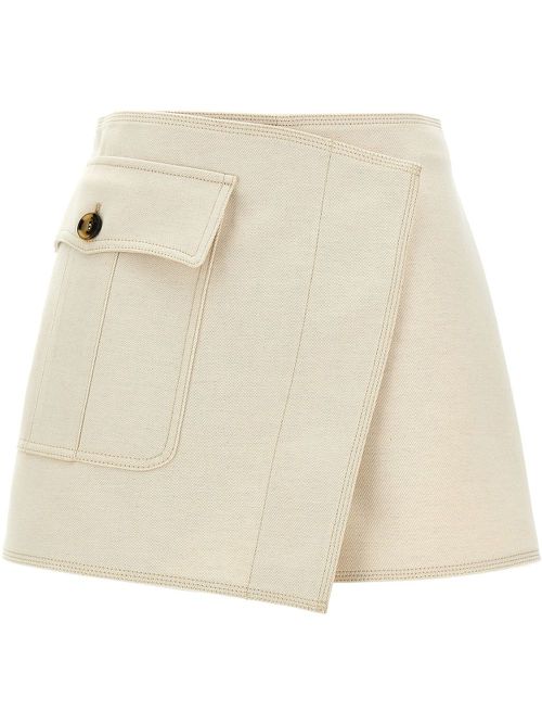 Canvas skort - White