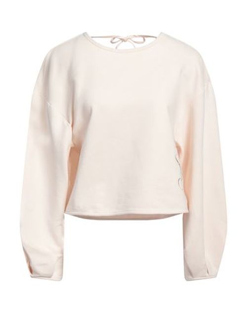 Ea7 Woman Sweatshirt Beige Size XXS Cotton, Elastane
