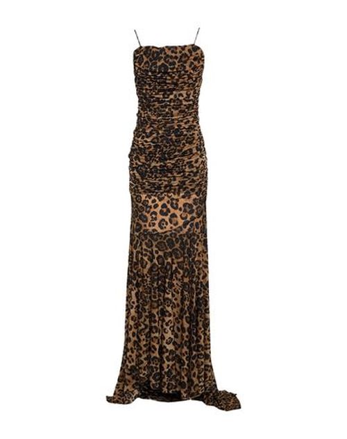 Woman Maxi dress Brown Size 6 Polyamide, Elastane