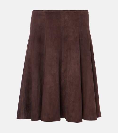 Rosalba suede midi skirt