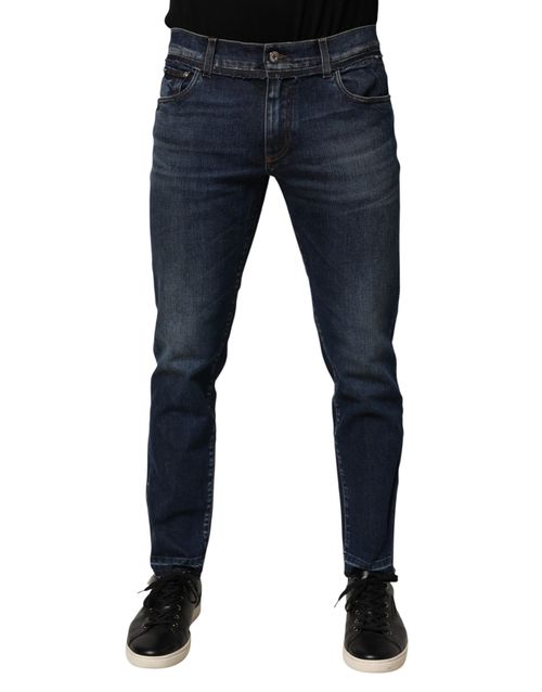 Cotton Stretch Skinny Jeans — Blue