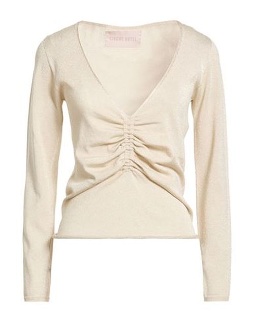 Woman Sweater Beige Size 4 Viscose, Polyamide, Metal fiber, Polyester