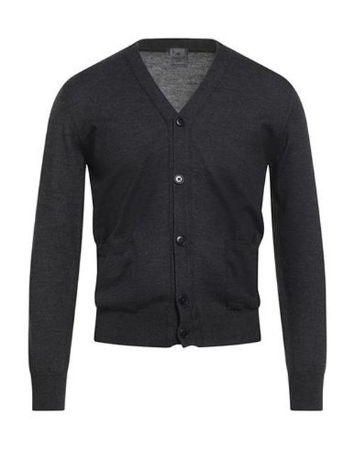 Man Cardigan Charcoal Size 38 Merino Wool