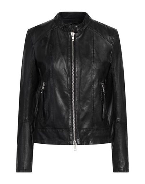 Woman Jacket Black Size 8 Leather