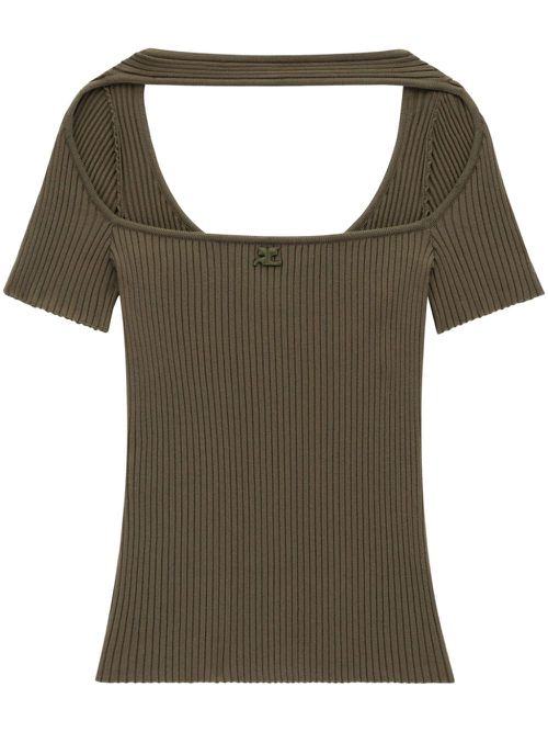 Hyperbole cut-out top - Green