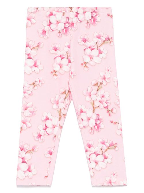 Floral-print leggings - Pink