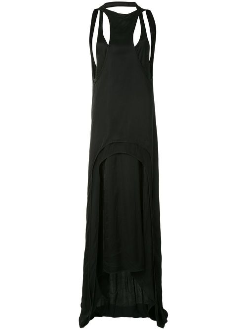Draped layered dress - Black