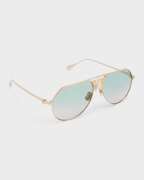 Miss Rosell 2 Butterfly Titanium Aviator Sunglasses