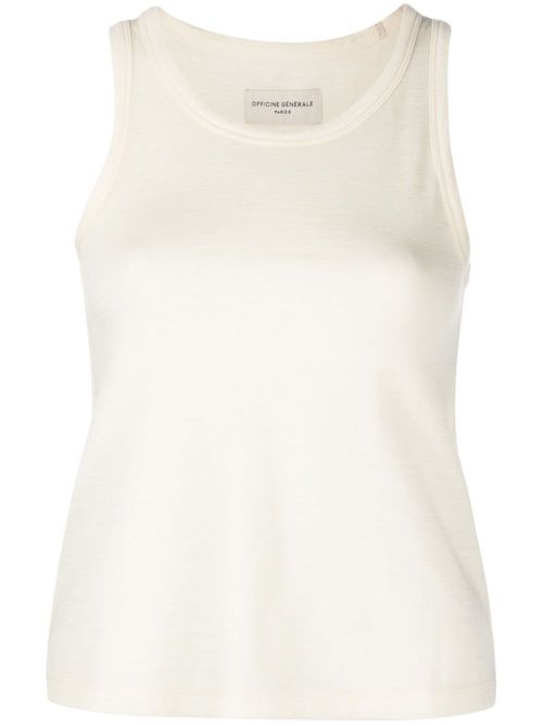 Sleeveless knitted top - Neutrals