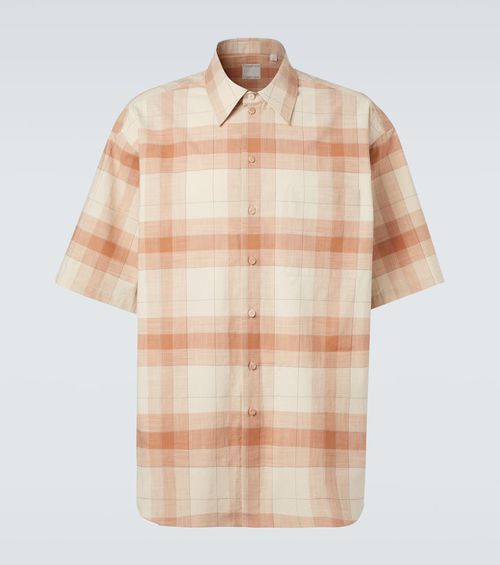 Tommy checked oversized cotton bowling shirt