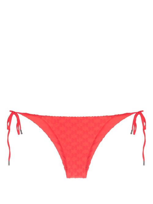 KL monogram side-tie bikini bottoms - Red