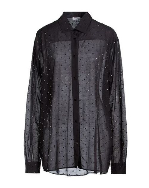 Oséree Woman Shirt Black Size S Cotton, Silk