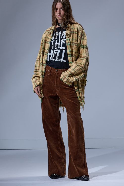 R13 D'arcy Loose Jean - Bronze Brown Cord