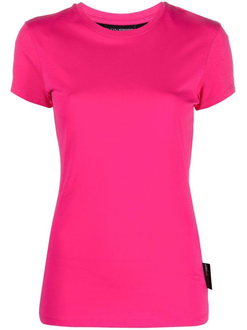 Appliqué logo cotton T-shirt - Pink
