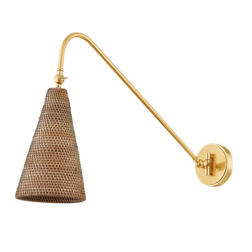 Aged Brass Wall Sconce from the Averack Collection
