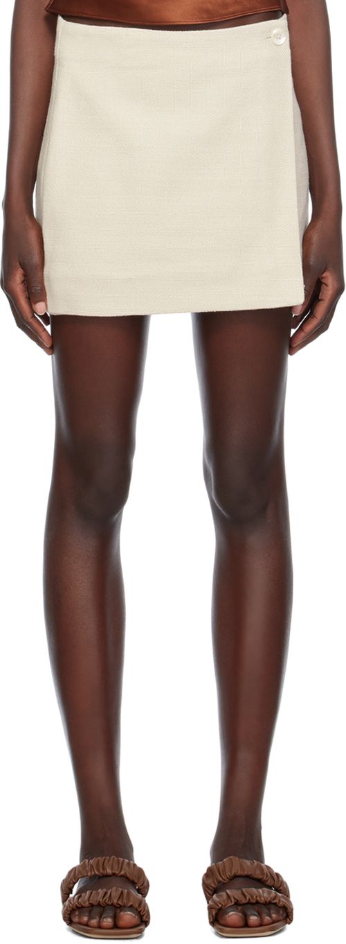 Beige tour mini skirt