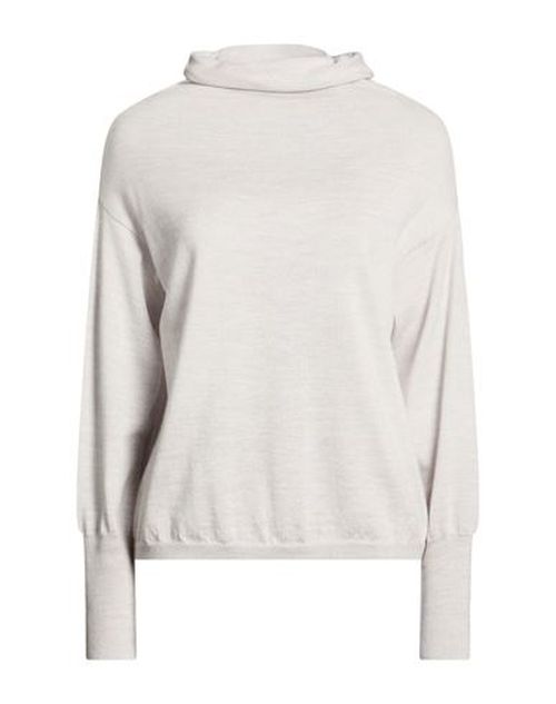 Woman Turtleneck Light grey Size 2 Merino Wool