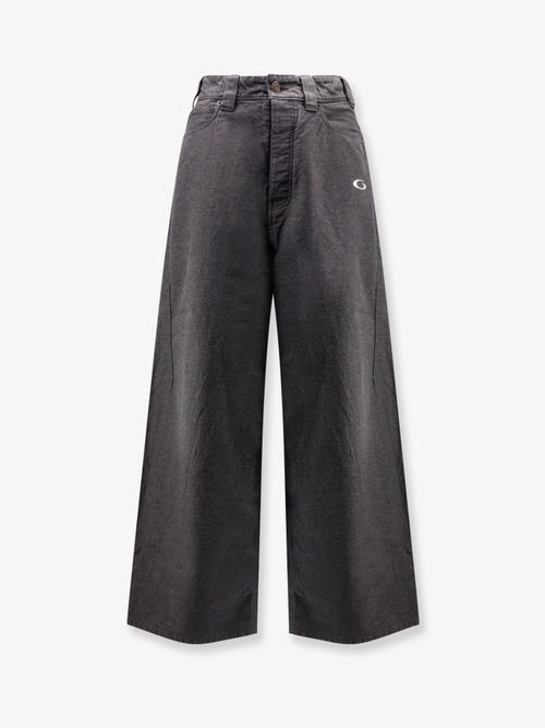 Trompe L'oeil Denim Trousers — Gray