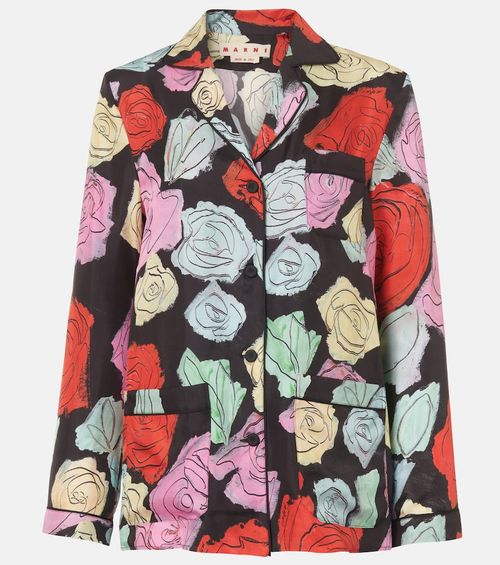 Floral silk shirt
