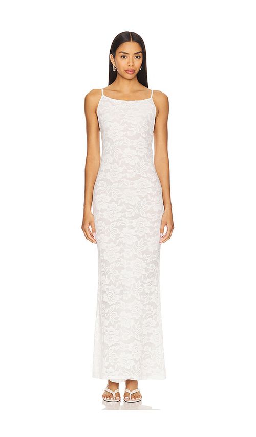 Superdown Conchita Maxi Dress in White.  XS. Also in L, M, S