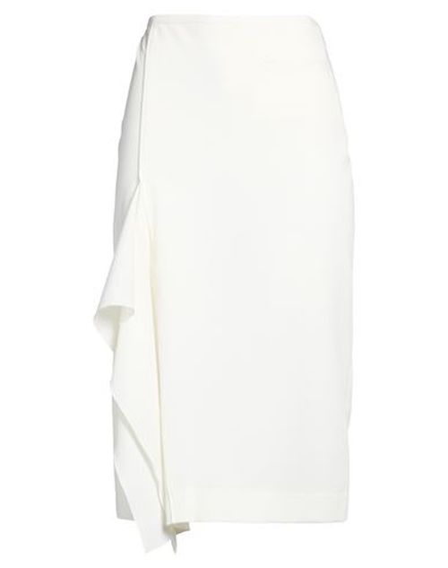 Sketch Out Woman Midi skirt Off white Size 4 Polyester, Viscose, Elastane