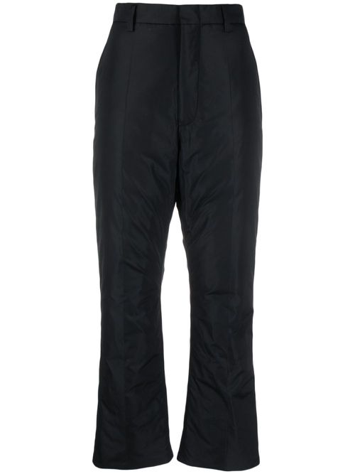 Padded straight-leg trousers - Black