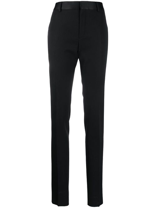Slim-fit tailored trousers - Black