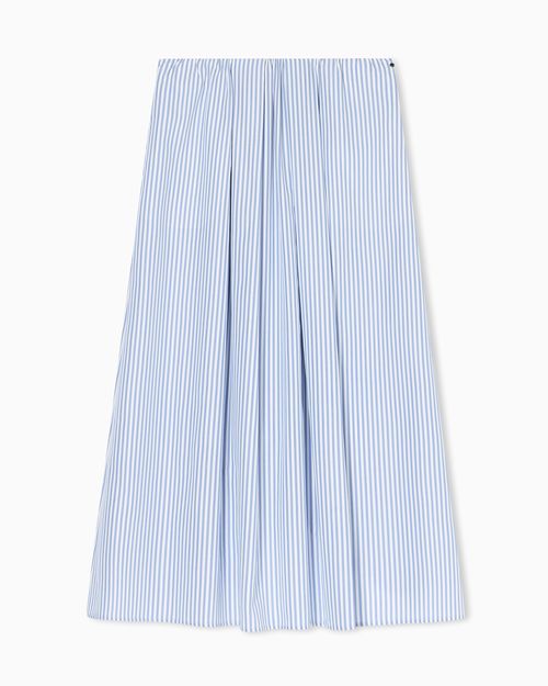 Long Draped Striped Skirt