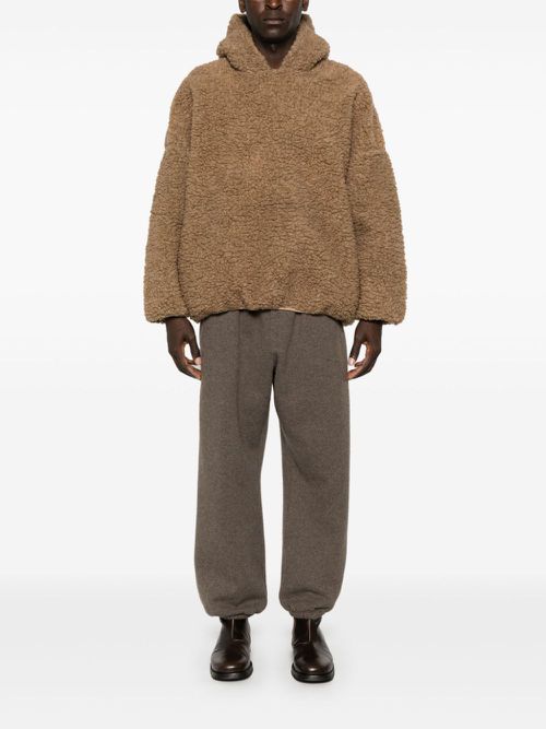 Polar-fleece hoodie - Brown